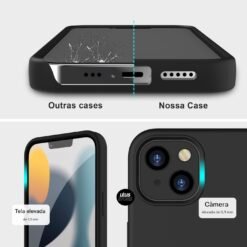 Imagem de Capa Anti Impacto Premium para iPhone 16 em Silicone Aveludado (Azul Royal) - fragrância árabe