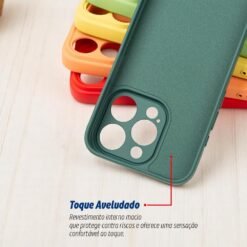 Imagem de Capa de Celular Premium em Silicone Veludo para Apple iPhone 13 PRO MAX (Roxo) - fragrância árabe