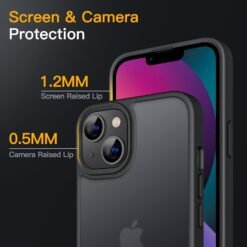 Imagem de Capa Fosca JETech para iPhone 13 de 6,1 Polegadas - Proteção Militar e Antimanchas (Preto) - fragrância árabe