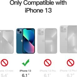 Imagem de Capa Fosca JETech para iPhone 13 de 6,1 Polegadas - Proteção Militar em Azul Tempestade - fragrância árabe