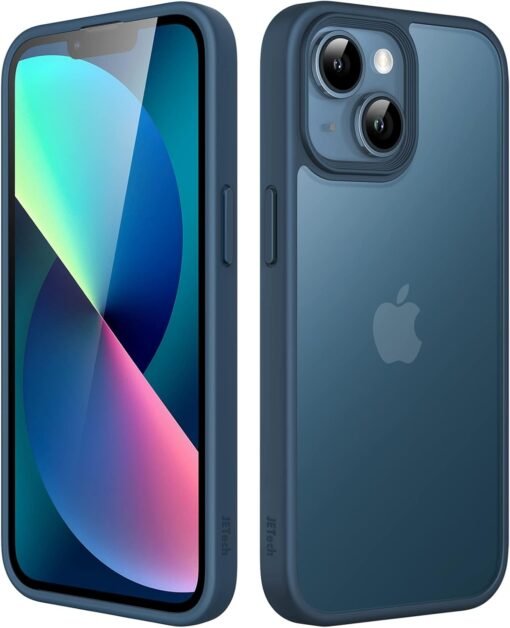 Imagem de Capa Fosca JETech para iPhone 13 de 6,1 Polegadas - Proteção Militar em Azul Tempestade - fragrância árabe