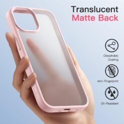 Imagem de Capa Fosca JETech para iPhone 13 de 6,1 Polegadas - Proteção Militar e Antimanchas (Rosa) - fragrância árabe