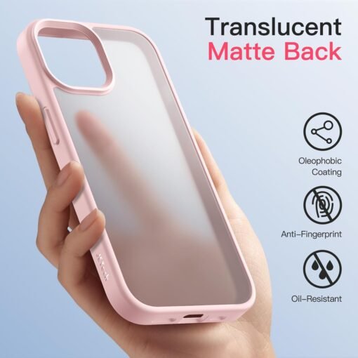 Imagem de Capa Fosca JETech para iPhone 13 de 6,1 Polegadas - Proteção Militar e Antimanchas (Rosa) - fragrância árabe
