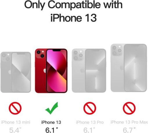 Imagem de Capa Fosca JETech para iPhone 13 de 6,1 Polegadas - Proteção Militar em Vermelho - fragrância árabe