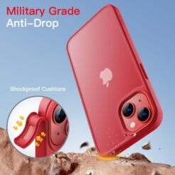 Imagem de Capa Fosca JETech para iPhone 13 de 6,1 Polegadas - Proteção Militar em Vermelho - fragrância árabe