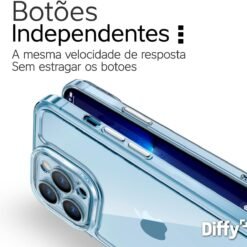 Imagem de Capa Transparente para iPhone 15 - Design Fino com Botões Metalizados e Proteção de Câmera | Clean Case - Diffy - fragrância árabe