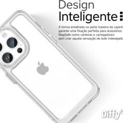 Imagem de Capa Transparente para iPhone 16 Pro - Design Elegante com Botões Metalizados e Proteção de Câmera | Clean Case - Diffy - fragrância árabe