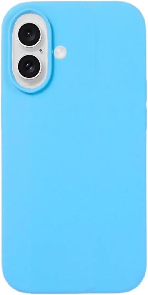 Imagem de Capa Anti Impacto Premium para iPhone 16 em Silicone Aveludado (Azul Piscina) - fragrância árabe