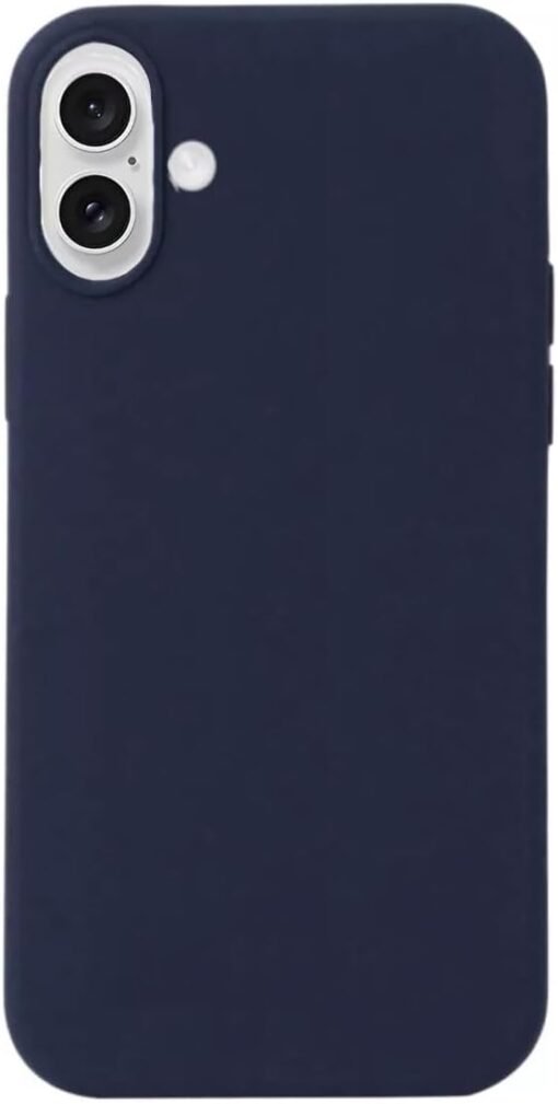 Imagem de Capa Anti Impacto Premium para iPhone 16 em Silicone Aveludado (Azul Marinho) - fragrância árabe