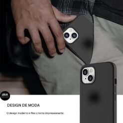 Imagem de Capa Anti Impacto Premium para iPhone 16 em Silicone Aveludado (Branco) - fragrância árabe