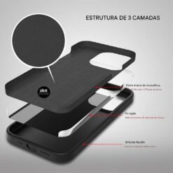 Imagem de Capa Anti Impacto Premium para iPhone 16 em Silicone Aveludado (Branco) - fragrância árabe