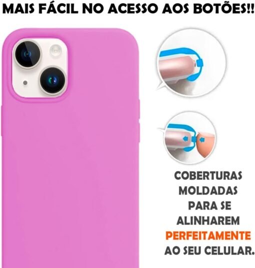 Imagem de Capinha Colorida Premium para iPhone 14 - Rosa Claro - fragrância árabe