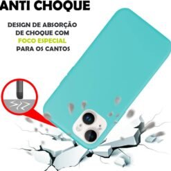 Imagem de Capinha Colorida Premium Compatível com iPhone 14 - Azul Claro - fragrância árabe