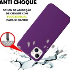 Imagem de Capinha Colorida Premium Compatível com iPhone 14 - Roxo - fragrância árabe