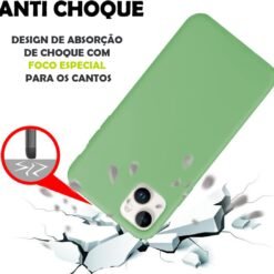 Imagem de Capinha Colorida Premium Compatível com iPhone 14 - Verde Claro - fragrância árabe