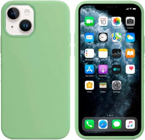 Imagem de Capinha Colorida Premium Compatível com iPhone 14 - Verde Claro - fragrância árabe