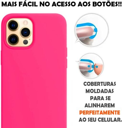 Imagem de Capinha Colorida Premium para iPhone 14 Pro Max - Rosa Pink - fragrância árabe