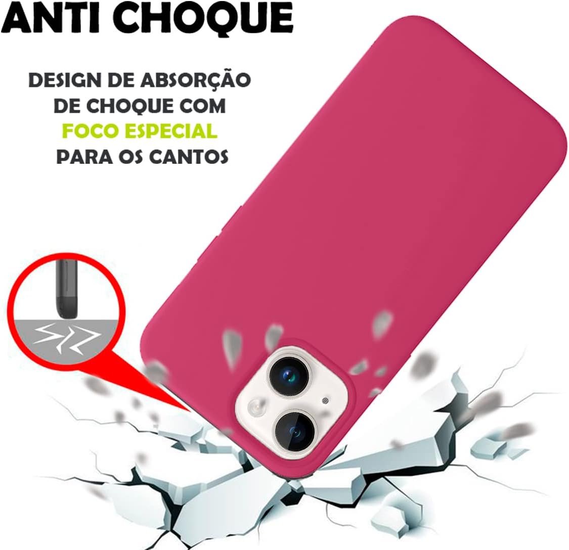 Imagem de Capinha Colorida Premium para iPhone 14 - Rosa Escuro - fragrância árabe