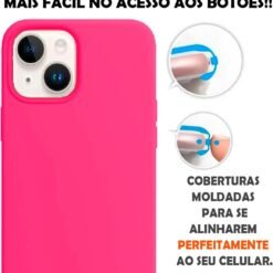 Imagem de Capinha Colorida Premium para iPhone 14 - Rosa Escuro - fragrância árabe
