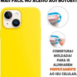 Imagem de Capinha Colorida Premium para iPhone 14 - Amarelo - fragrância árabe