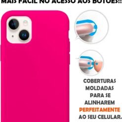 Imagem de Capinha Colorida Slim para iPhone 14 - Rosa Pink e Outras Cores - fragrância árabe