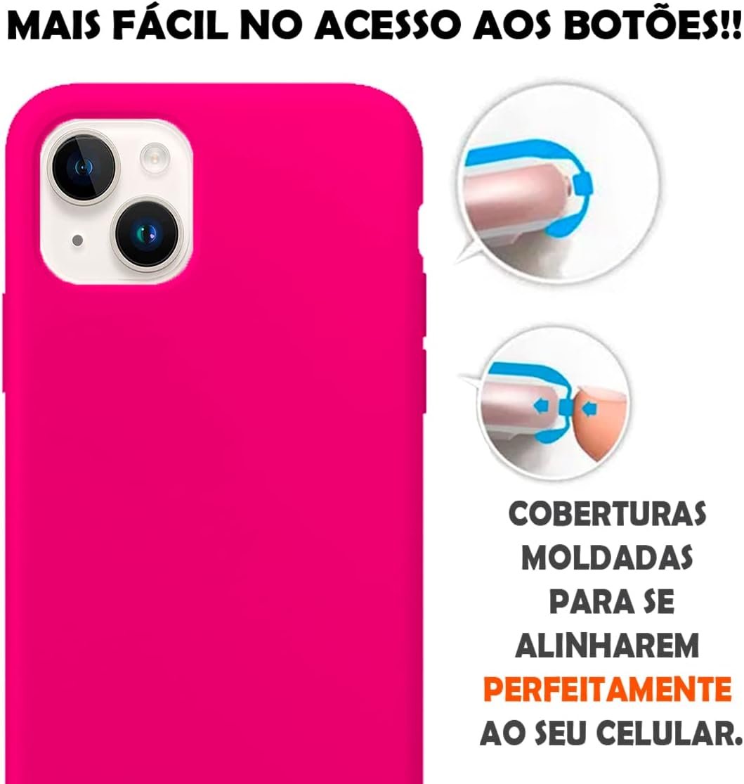Imagem de Capinha Colorida Slim para iPhone 14 - Rosa Pink e Outras Cores - fragrância árabe