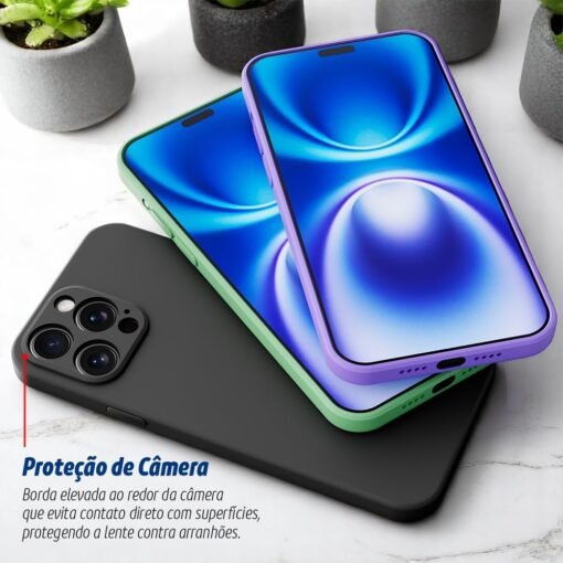 Imagem de Capa de Silicone Premium para iPhone 16 Pro Max - Veludo Vermelho [2ASHOP] - fragrância árabe