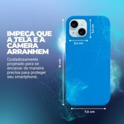 Imagem de Capinha Premium para iPhone 15 - Azul Claro - fragrância árabe