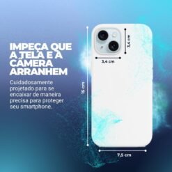 Imagem de Capinha Premium para Iphone 15 - Branca, Flexível e Anti-impacto - fragrância árabe