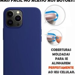 Imagem de Capinha Slim Colorida Compatível com iPhone 13 Pro - Azul Escuro - fragrância árabe