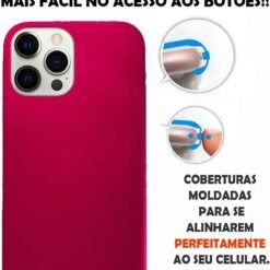 Imagem de Capinha Slim Colorida para iPhone 13 Pro - Rosa Escuro - fragrância árabe