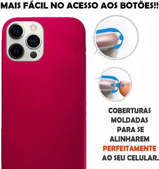 Imagem de Capinha Slim Colorida para iPhone 13 Pro - Rosa Escuro - fragrância árabe
