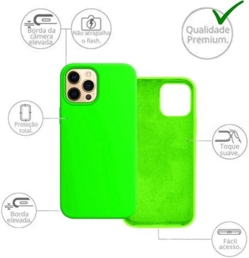 Imagem de Capinha Slim Colorida Premium Compatível com iPhone 13 Pro - Verde Neon - fragrância árabe