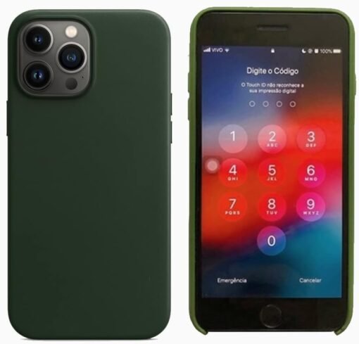 Imagem de Capinha Slim Colorida Premium para iPhone 13 Pro - Verde Escuro - fragrância árabe
