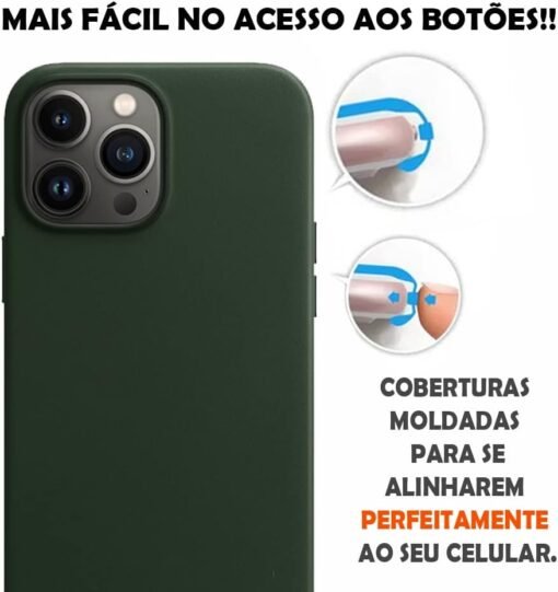Imagem de Capinha Slim Colorida Premium para iPhone 13 Pro - Verde Escuro - fragrância árabe