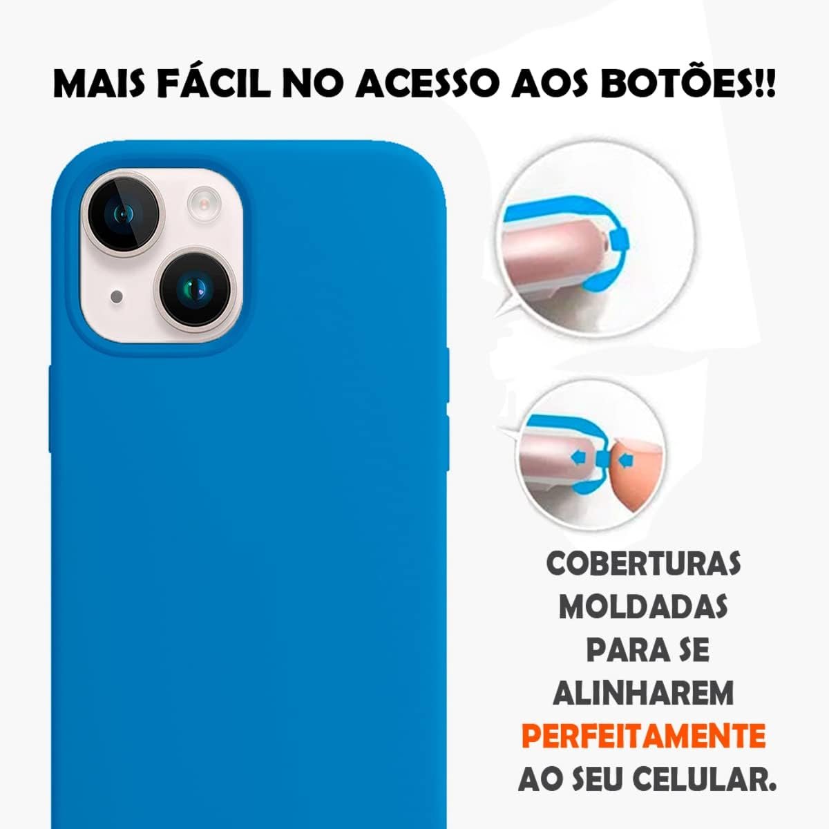 Imagem de Capinha Colorida Premium para iPhone 14 - ONYK (Azul Royal) - fragrância árabe