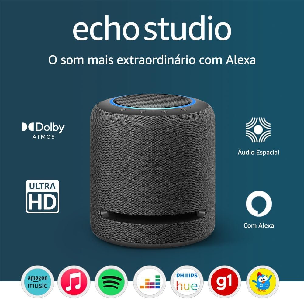 Imagem de Echo Studio (Última Geração) | O Som Mais Extraordinário com Alexa - Com Dolby Atmos e Tecnologia de Processamento de Áudio Espacial | Cor Preta - fragrância árabe