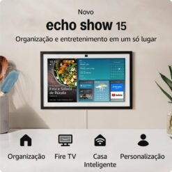 Imagem de Novo Echo Show 15 | Tela inteligente Full HD de 15,6” com Alexa e controle remoto por voz - fragrância árabe