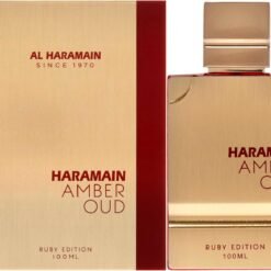 Imagem de Perfume Amber Oud Ruby da Al Haramain - Eau de Parfum Spray 100ml - fragrância árabe