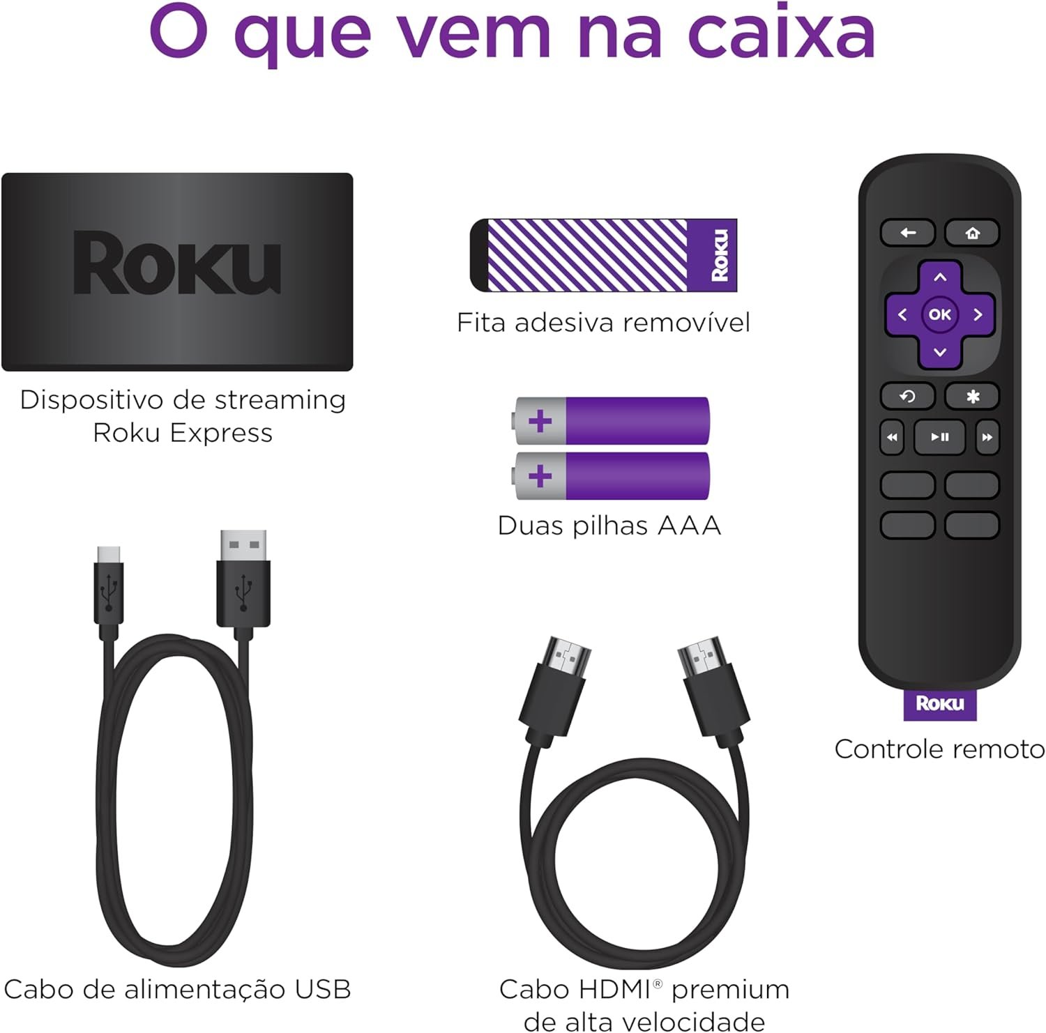 Imagem de Roku Express | Dispositivo de Streaming para TV HD/Full HD com Compatibilidade com Alexa, Siri e Google - Inclui Cabo HDMI Premium - fragrância árabe