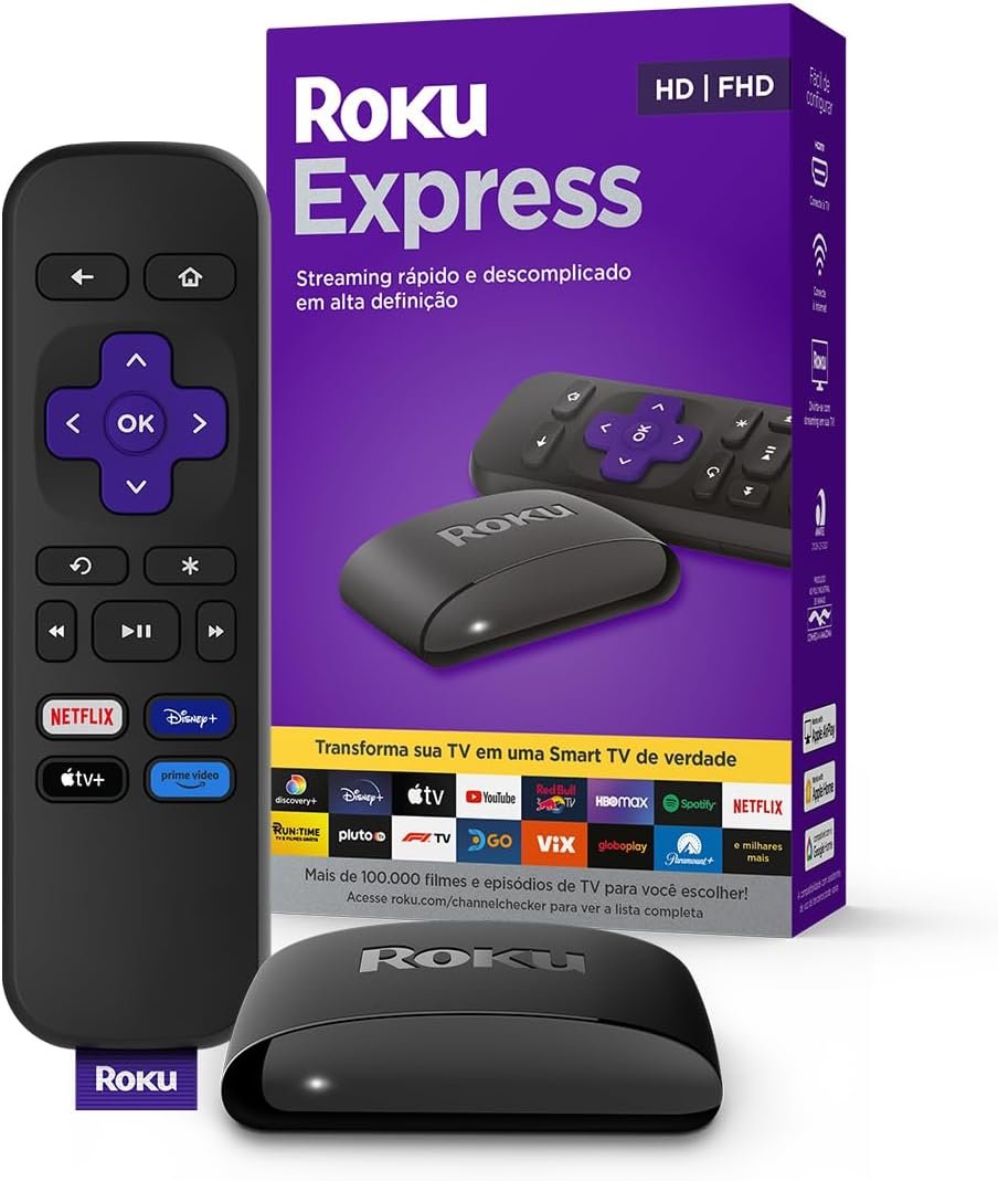 Imagem de Roku Express | Dispositivo de Streaming para TV HD/Full HD com Compatibilidade com Alexa, Siri e Google - Inclui Cabo HDMI Premium - fragrância árabe