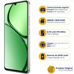 Imagem de Smartphone Realme C63 Verde com 256 GB e Dual SIM - fragrância árabe
