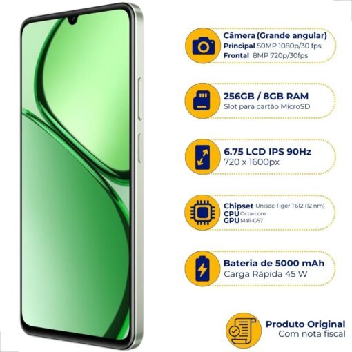 Imagem de Smartphone Realme C63 Verde com 256 GB e Dual SIM - fragrância árabe