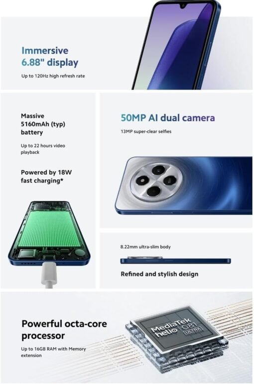Imagem de Smartphone Redmi 14C - 8GB de RAM e 256GB de Armazenamento - Preto - fragrância árabe
