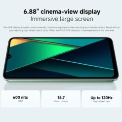 Imagem de Smartphone Xiaomi POCO C75 4G - 128GB/256GB - Tela de 6,88'' 120Hz - RAM 6GB - Bateria de 5160mAh - Processador Mediatek Helio G85 - Câmera de 50MP (Dourado) - fragrância árabe