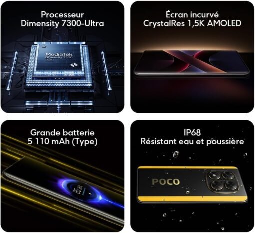 Imagem de Smartphone Xiaomi Poco X7 5G NFC Prata com 8GB de RAM e 256GB de Armazenamento - fragrância árabe